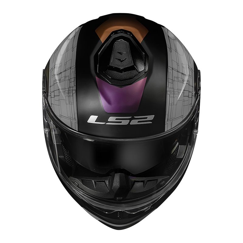 CAPACETE STROBE II ORION PRETO/ROXO FOSCO