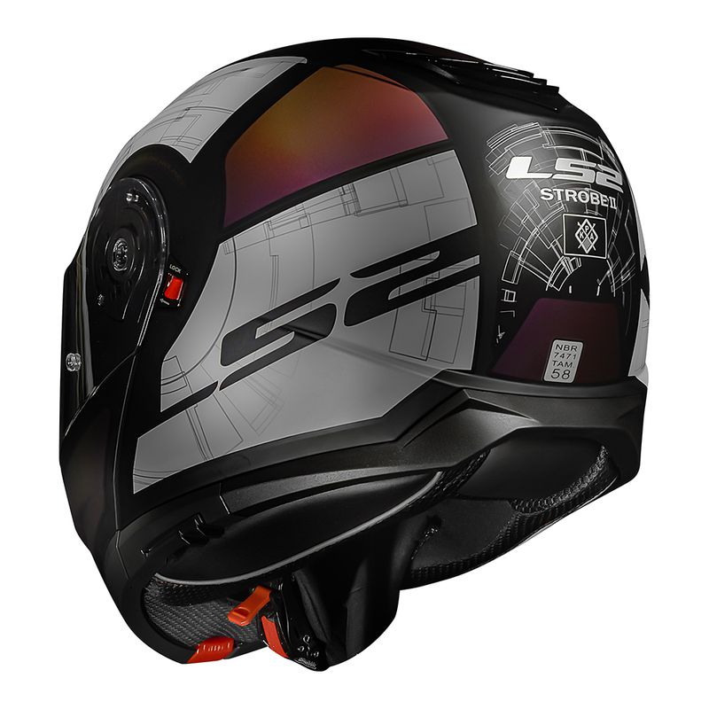 CAPACETE STROBE II ORION PRETO/ROXO FOSCO