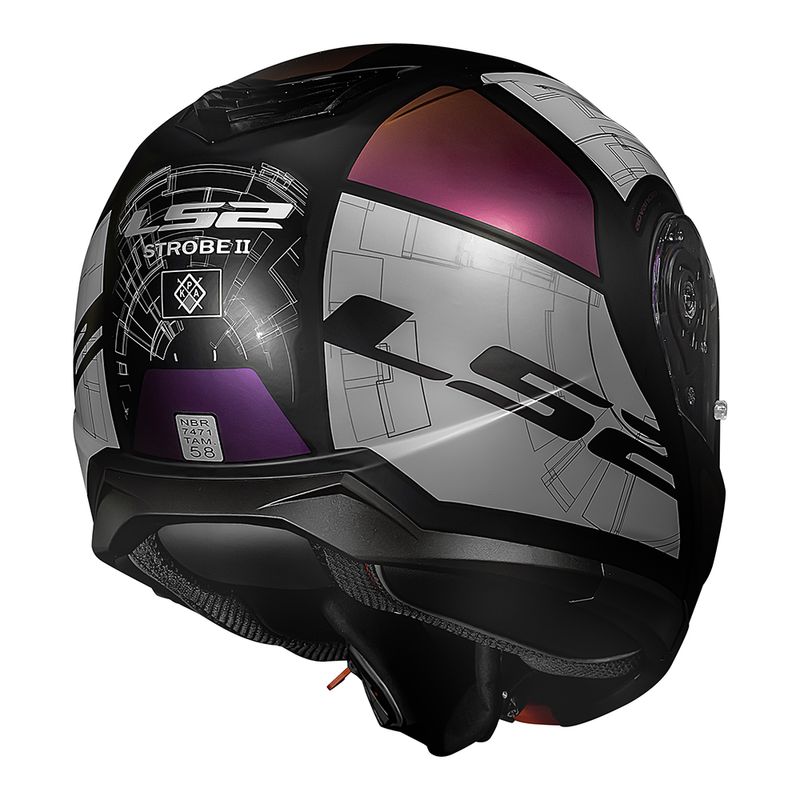 CAPACETE STROBE II ORION PRETO/ROXO FOSCO