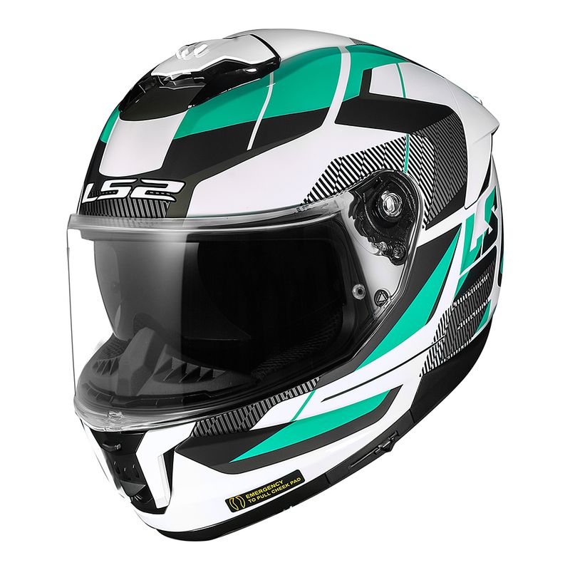 CAPACETE LS2 STREAM II ROAD BRANCO/VERDE
