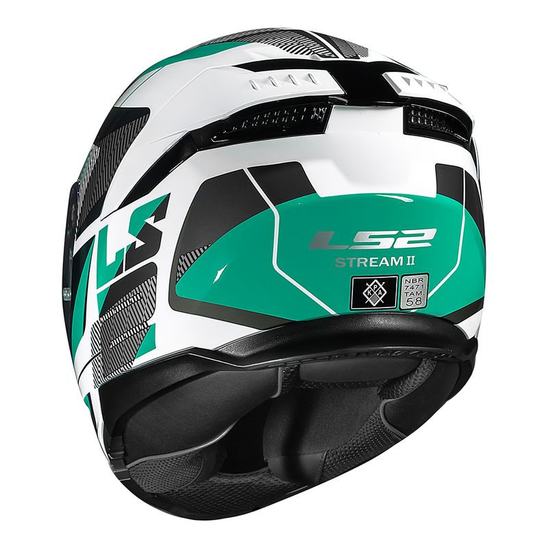 CAPACETE LS2 STREAM II ROAD BRANCO/VERDE