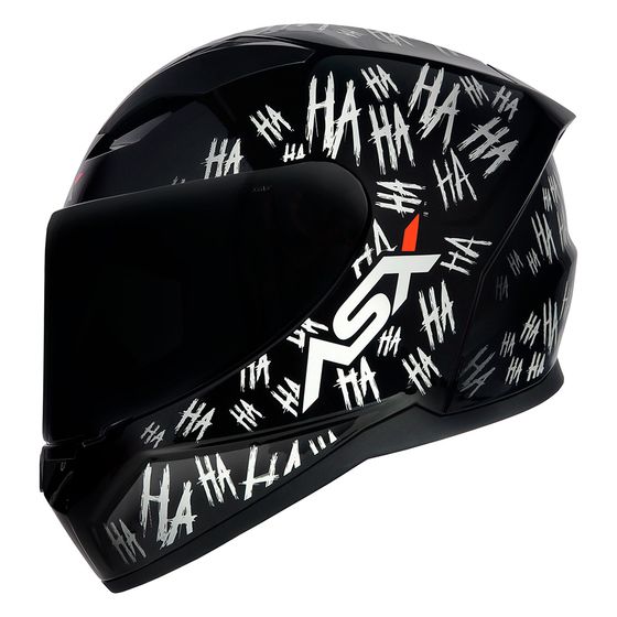CAPACETE ASX CITY FUN BRILHO PRETO/BRANCO