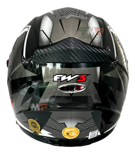 CAPACETE FW3 GTX FOX COM ÓCULOS INTERNO