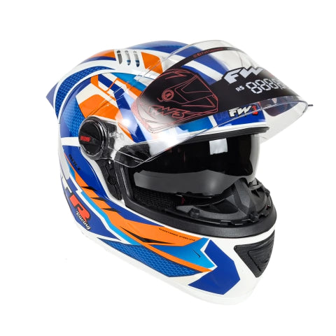 CAPACETE FW3 GTRACING BOLT COM ÓCULOS INTERNO E AEROFÓLIO