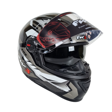 CAPACETE FW3 GTX FOX COM ÓCULOS INTERNO